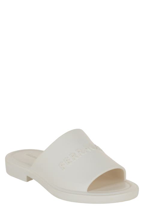 Giuneva Logo Embossed Slide Sandal