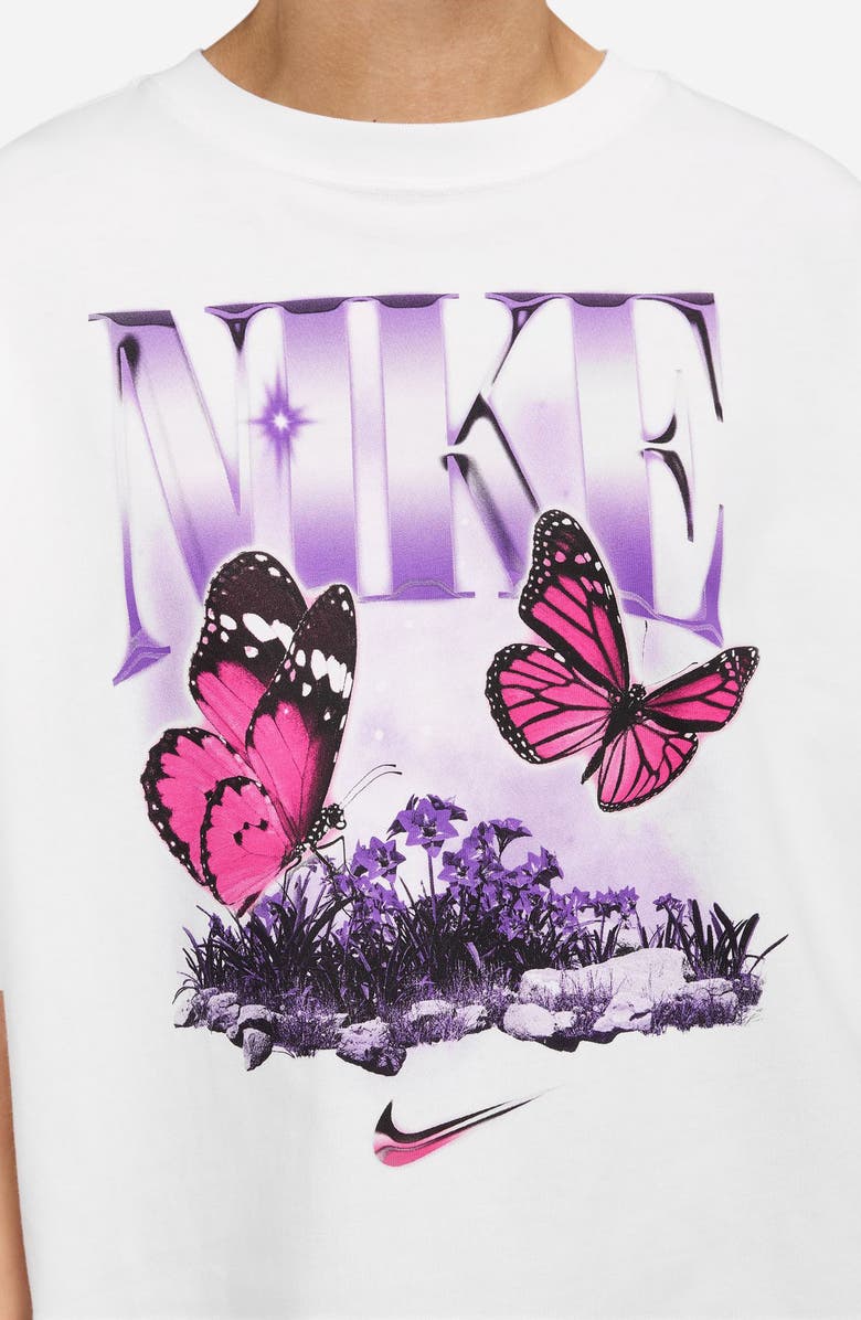 Nike Kids' Oversize Cotton Graphic T-Shirt, Alternate, color, White