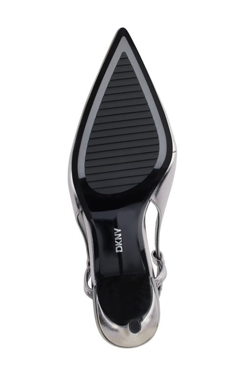 Dkny Malden Slingback Pointed Toe Pump In Nickel