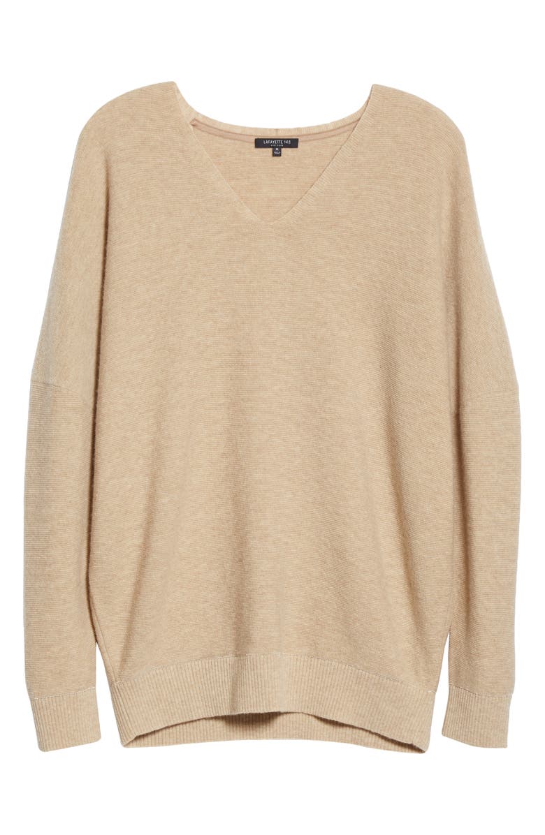 Lafayette 148 New York Wool & Cashmere V-Neck Sweater, Alternate, color, 