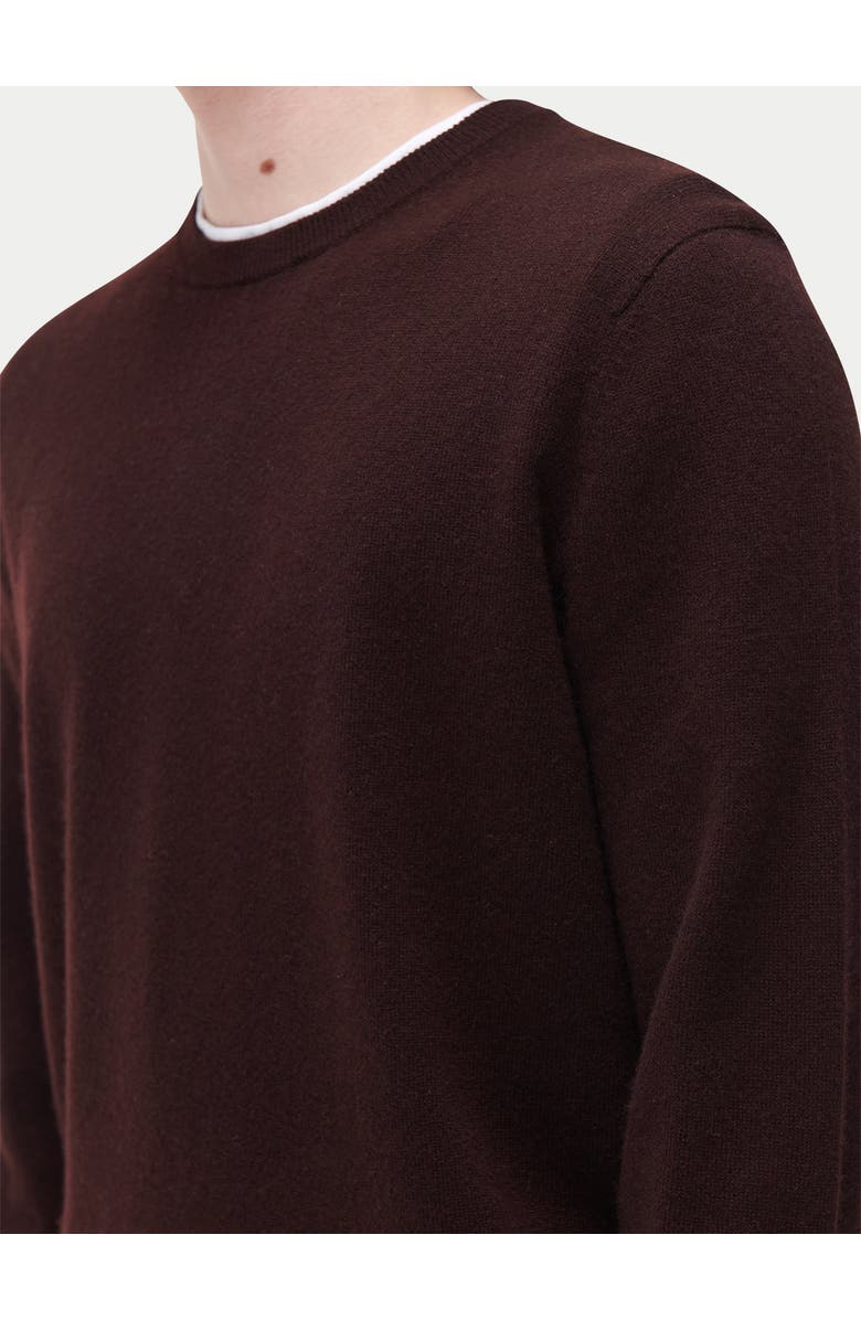 GOBI Mongolian Cashmere Essential Crewneck Cashmere Sweater, Alternate, color, Coffee Bean