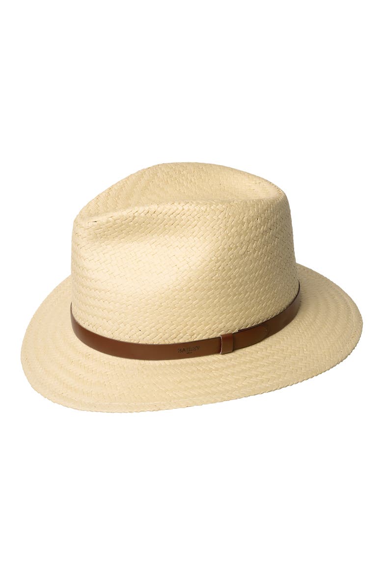 Azure Sun Water Repellent Woven Fedora, Main, color, TAN