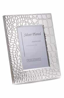 Bey-Berk Croc Embossed 4" x 6" Picture Frame
