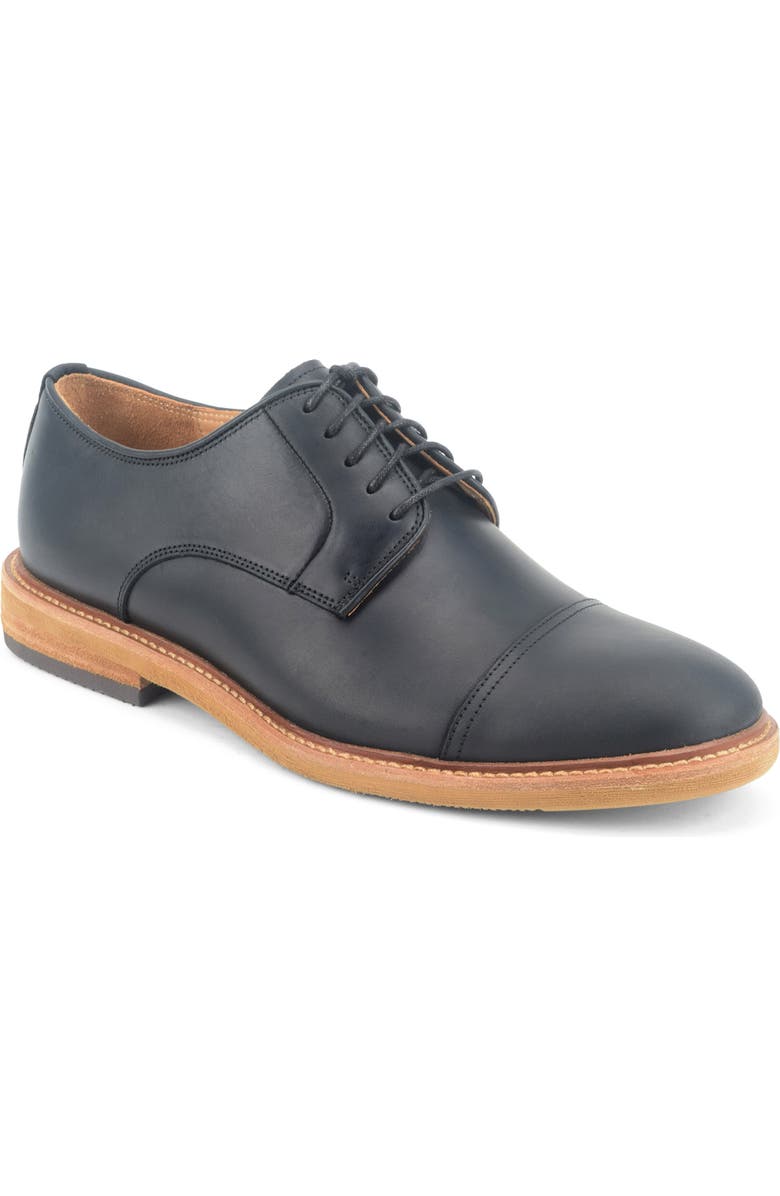 Warfield & Grand Clement II Cap Toe Derby, Main, color, Black