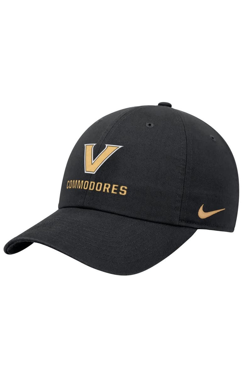 Nike Men's Nike Black Vanderbilt Commodores 2025 On-Field Club Adjustable Hat, Main, color, 