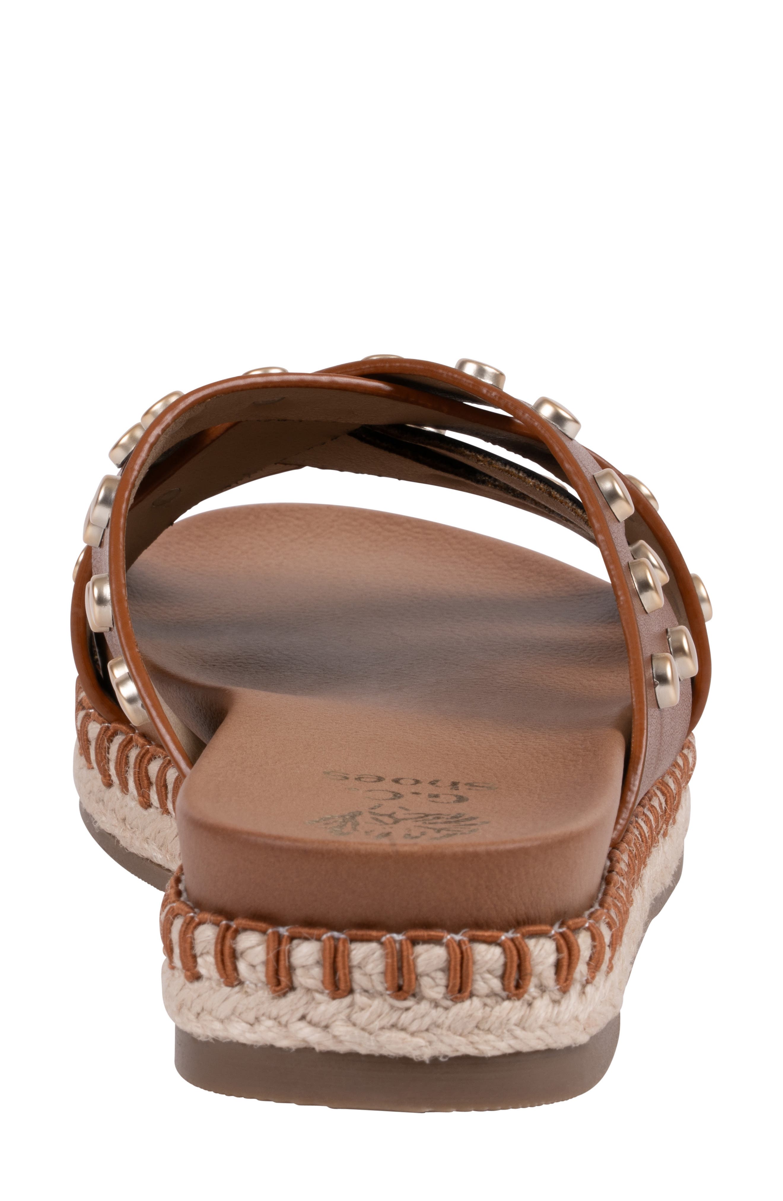 Loola Studded Espadrille Sandal, Alternate, color, COGNAC