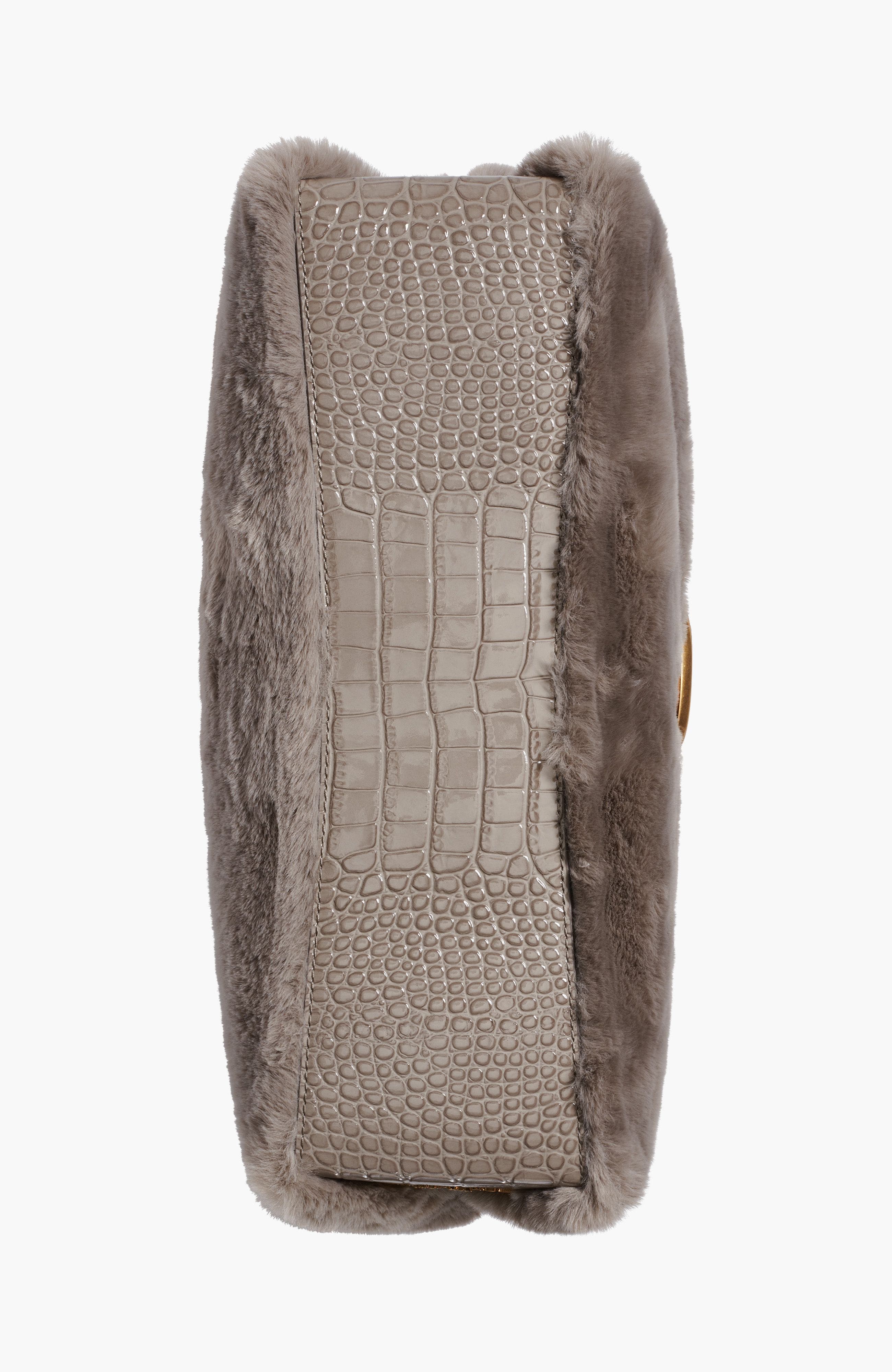 Donna Karan New York Percale Faux Fur Sm Shoulder, Alternate, color, Cloud