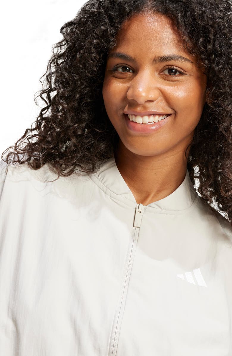 adidas Essentials 3-Stripes Lifestyle Bomber Jacket, Alternate, color, Wonalu/Whi