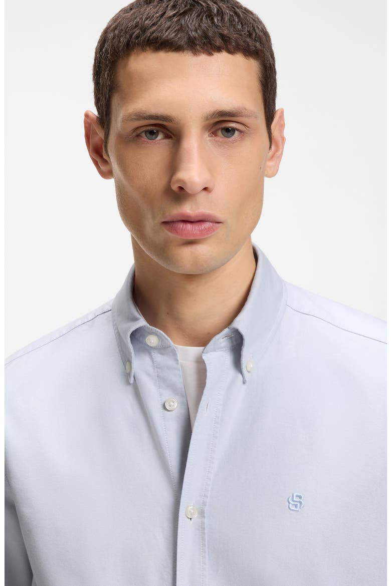 Liam Cotton Button-Up Shirt, Alternate, color, LIGHT/ PASTEL PURPLE