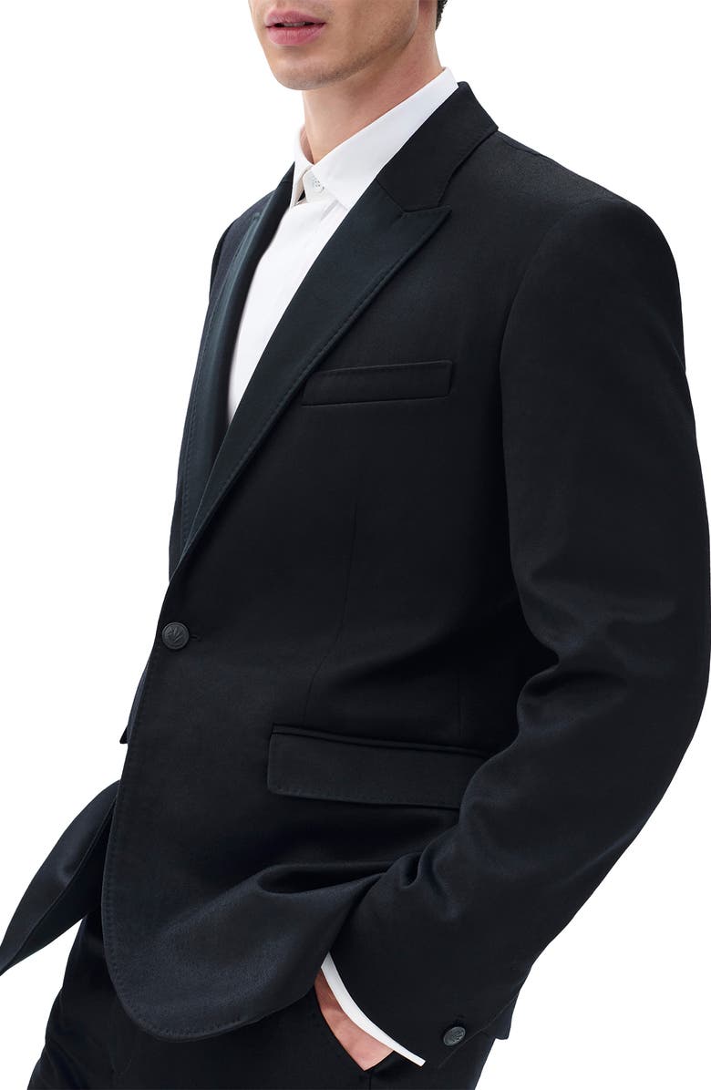 rag & bone Butler Wool Tuxedo Blazer, Alternate, color, Black