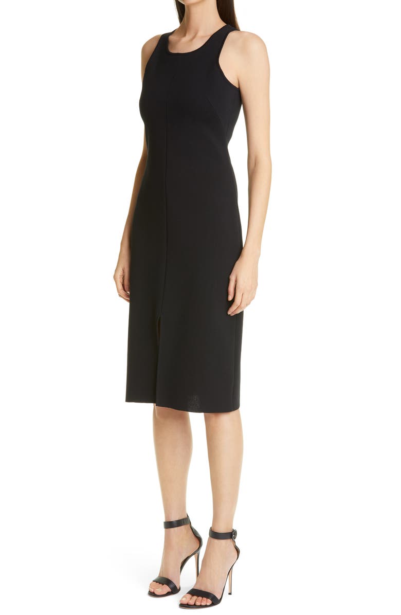 St. John Collection Front Slit Milano Knit dress, Alternate, color, 