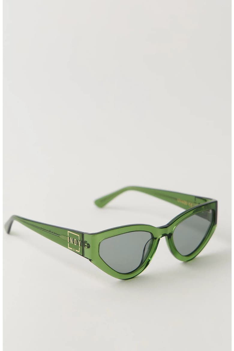 Nolita Cateye Polarized Sunglasses, Alternate, color, Green