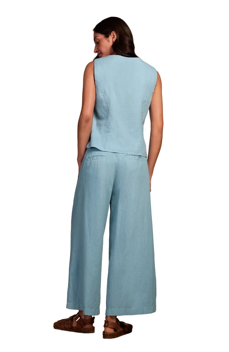 Celtic & Co. Pleat Front Crop Pants, Alternate, color, Chalk Blue