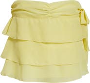 Bella Venice Emma Side Tie Ruffle Miniskirt