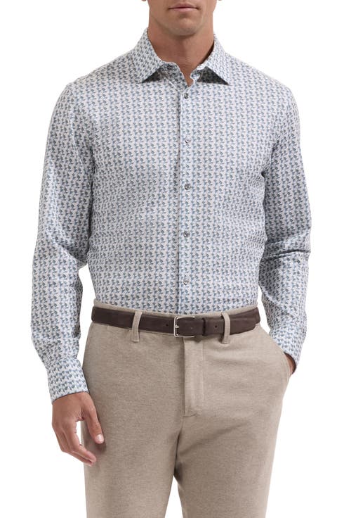 James OoohCotton® Geo Print Button-Up Shirt