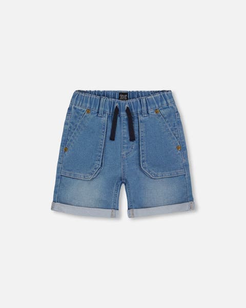 Deux Par Deux French Terry Denim Short - Light Denim Blue 2025