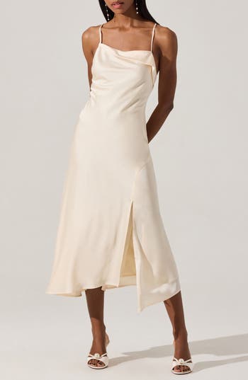 Astr The Label Cowl Neck Slipdress In Ivory