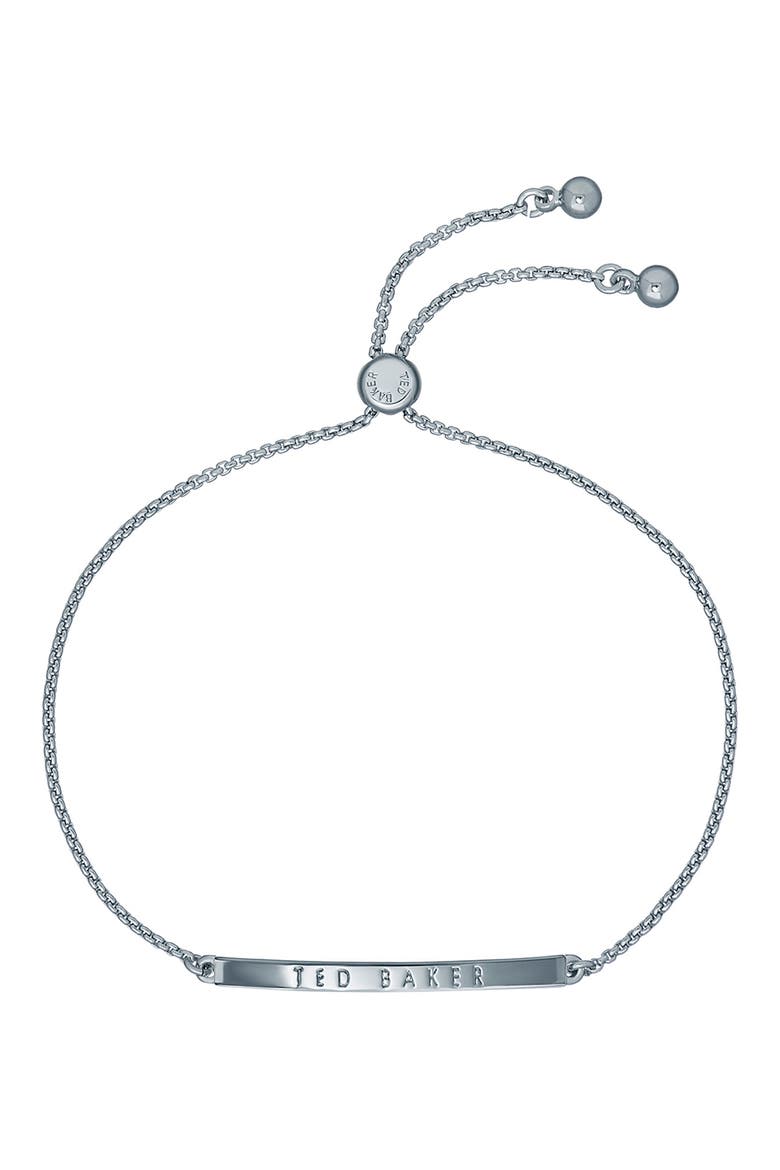 Breenar Baker Bar Slider Bracelet, Main, color, SILVER TONE