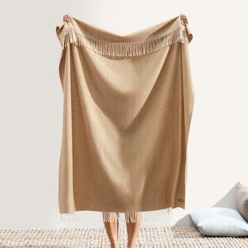 Lands Downunder Italian Herringbone Throw In Brown