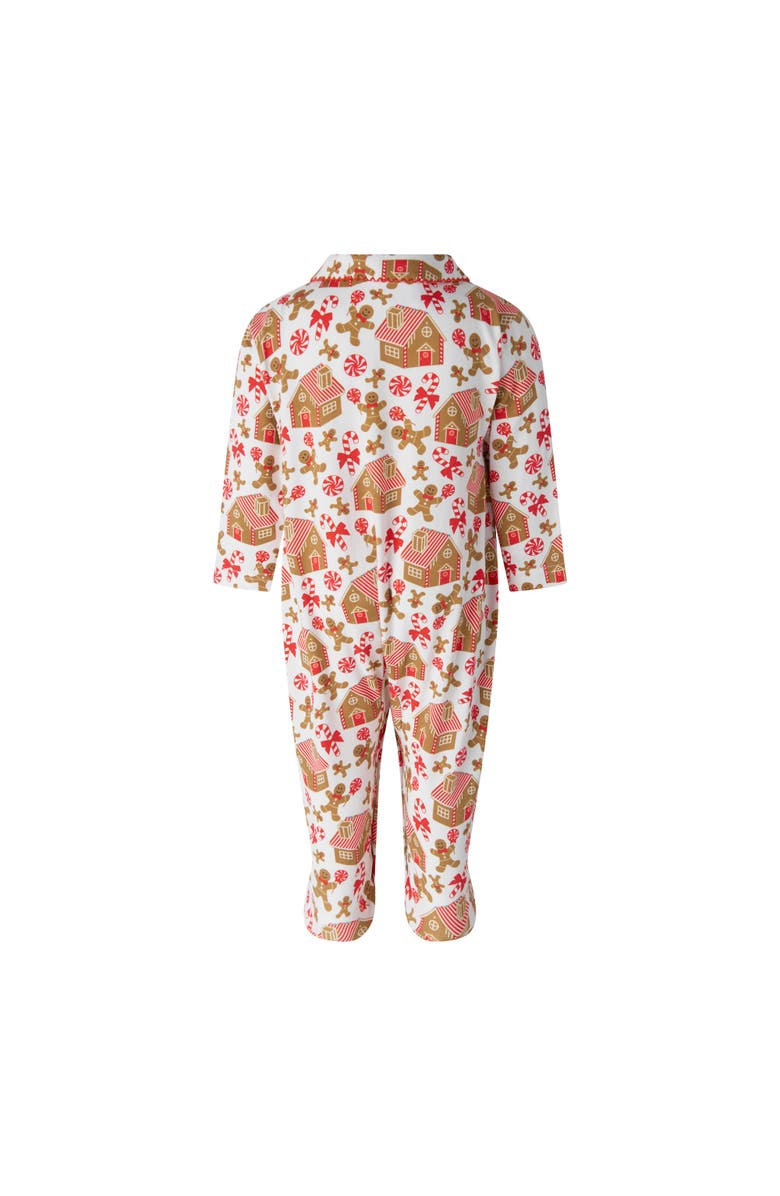 Rachel Riley Gingerbread Footie, Alternate, color, Red