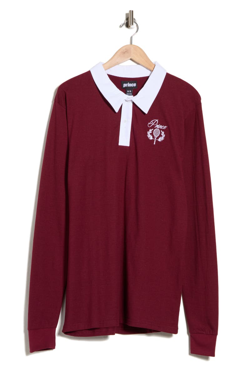 Long Sleeve Rugby Polo, Alternate, color, BROWN