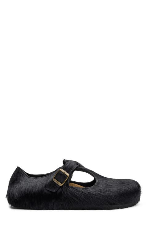 x Song for the Mute Paris the Rebel Genuine Calf Hair Mary Jane Clog (Women)