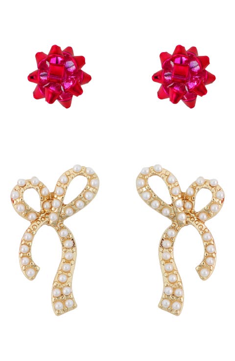 Set of 2 Bow Earrings