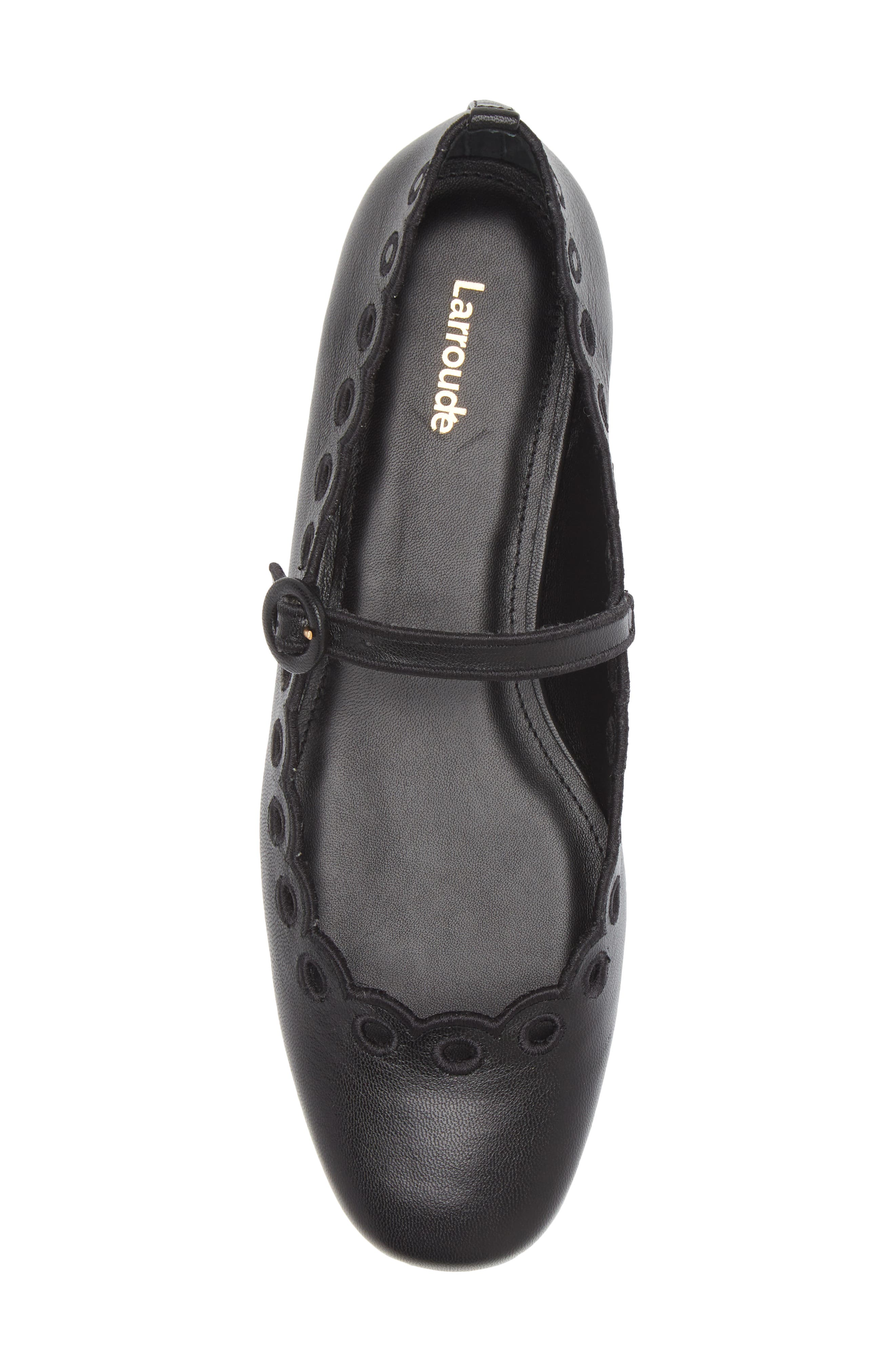 Larroudé Blair Broderie Mary Jane Flat, Alternate, color, 