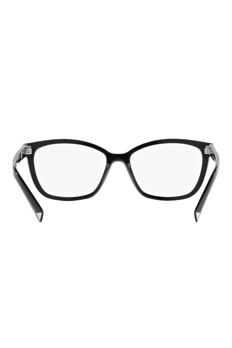 57mm Rectangular Optical Glasses, Alternate, color, BLACK