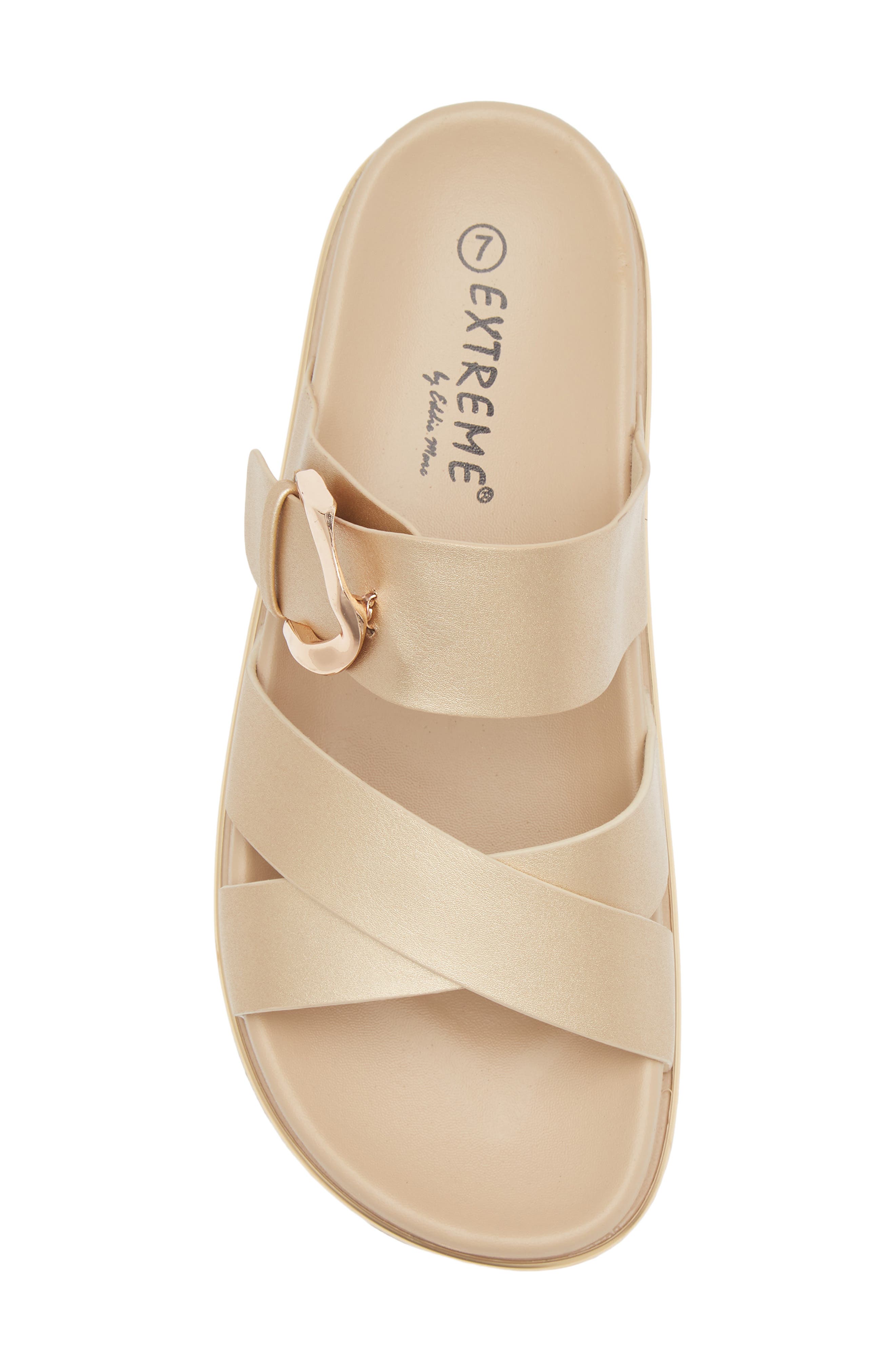 Kira Slide Sandal, Alternate, color, GOLD