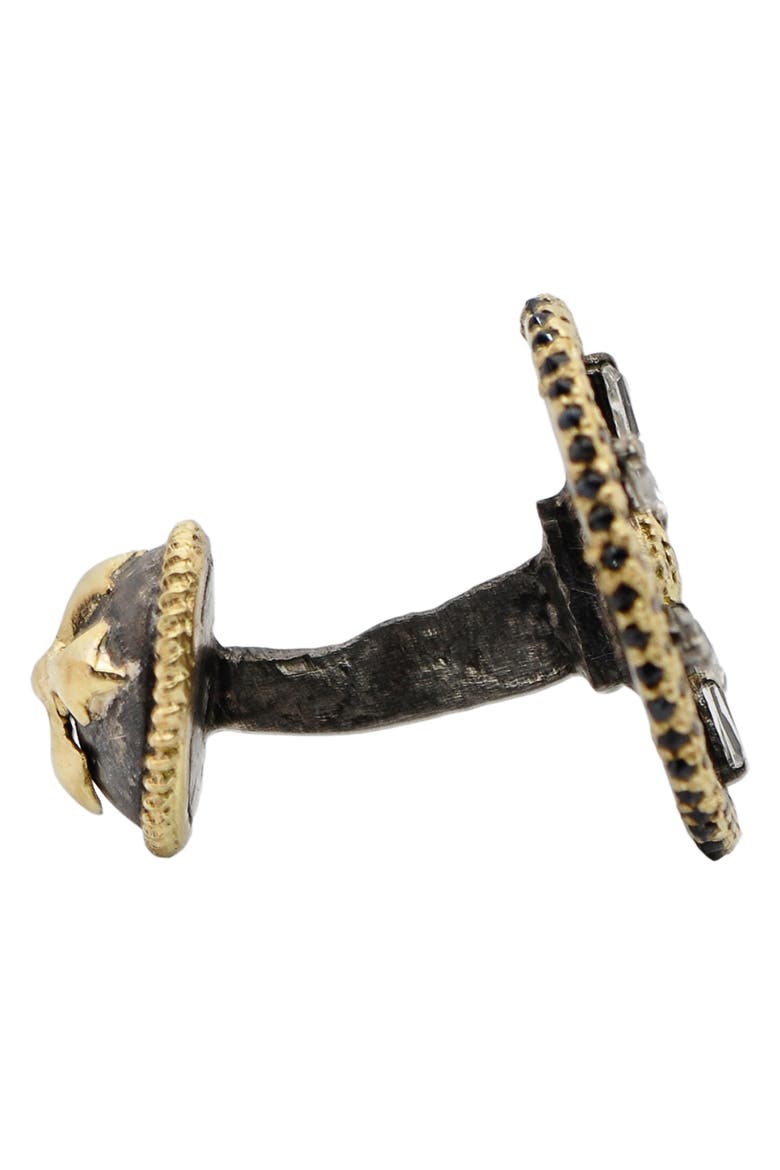 Romero Crivelli Star Cuff Links, Alternate, color, BLACK/GOLD