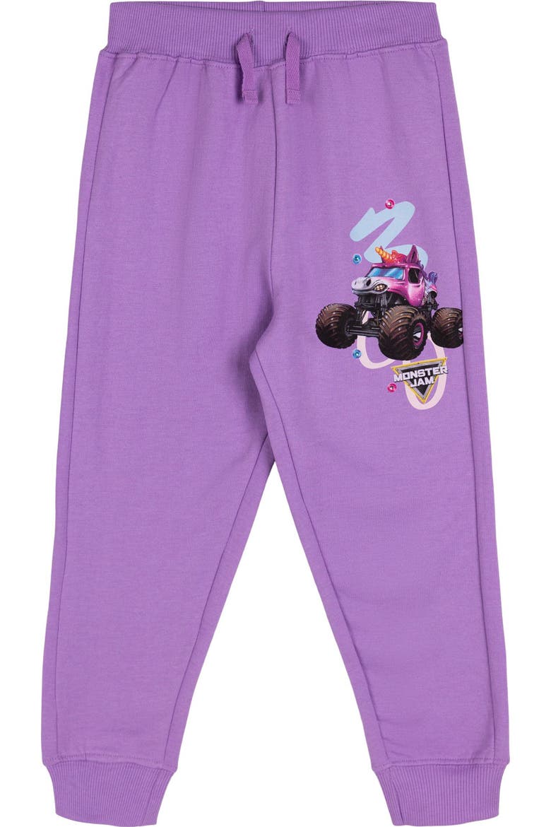 Sparkle Smash 2-Piece Fleece Sweatshirt and Pants Set, Alternate, color, Lilac Sparkle Smash