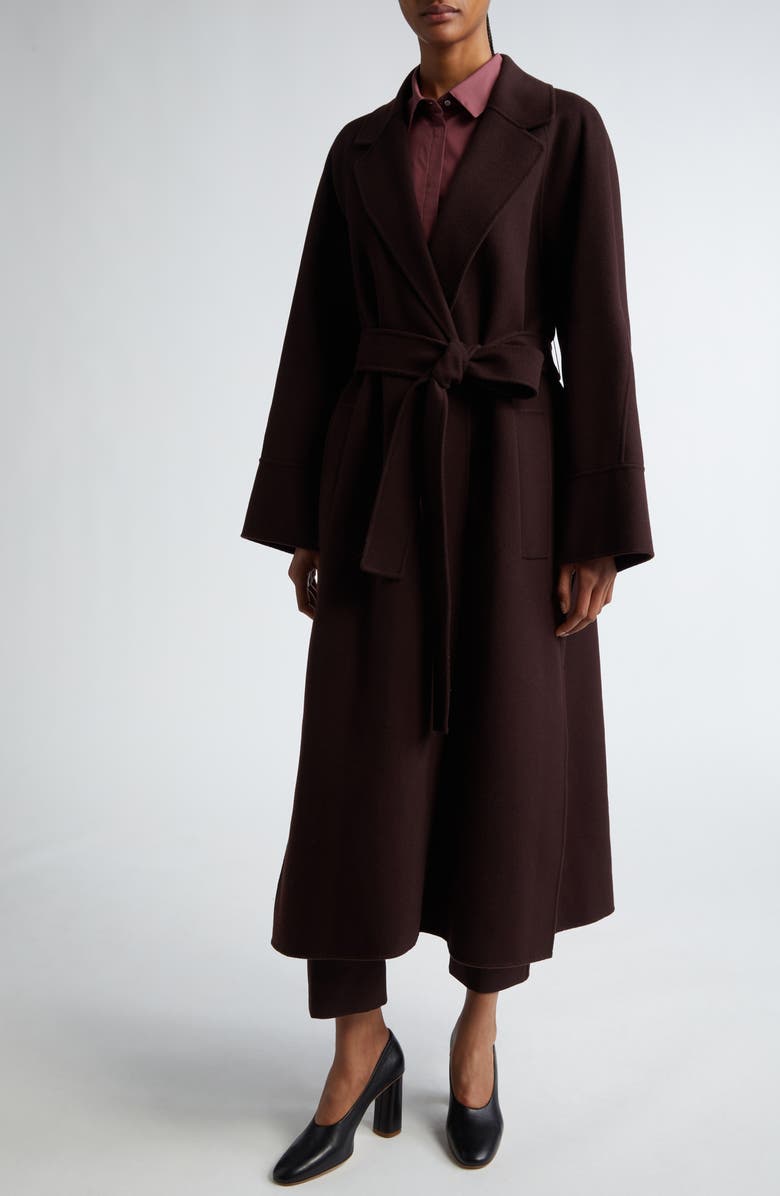 Max Mara Agata Virgin Wool Belted Coat, Alternate, color, 