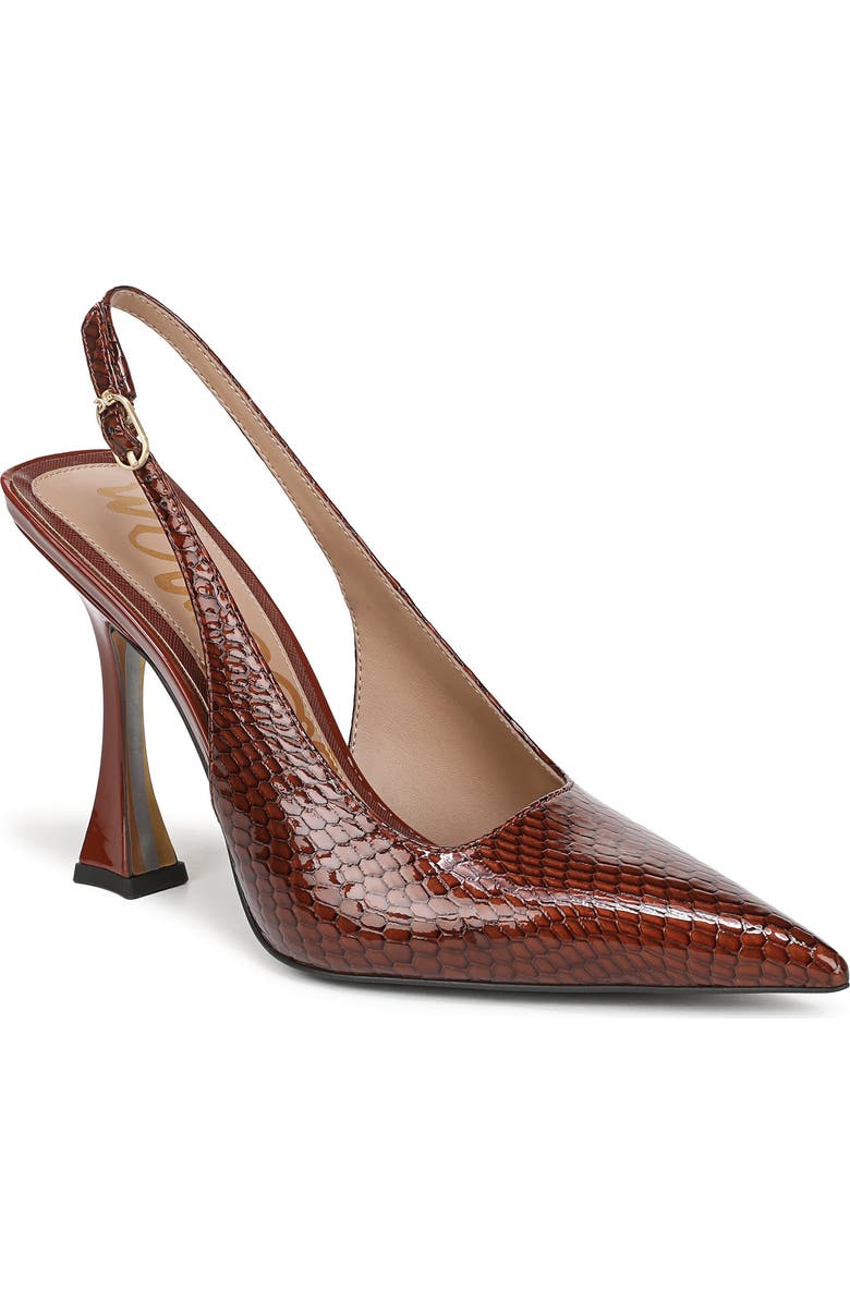 Sam Edelman Odette Slingback Pointed Toe Pump, Main, color, Antique Copper