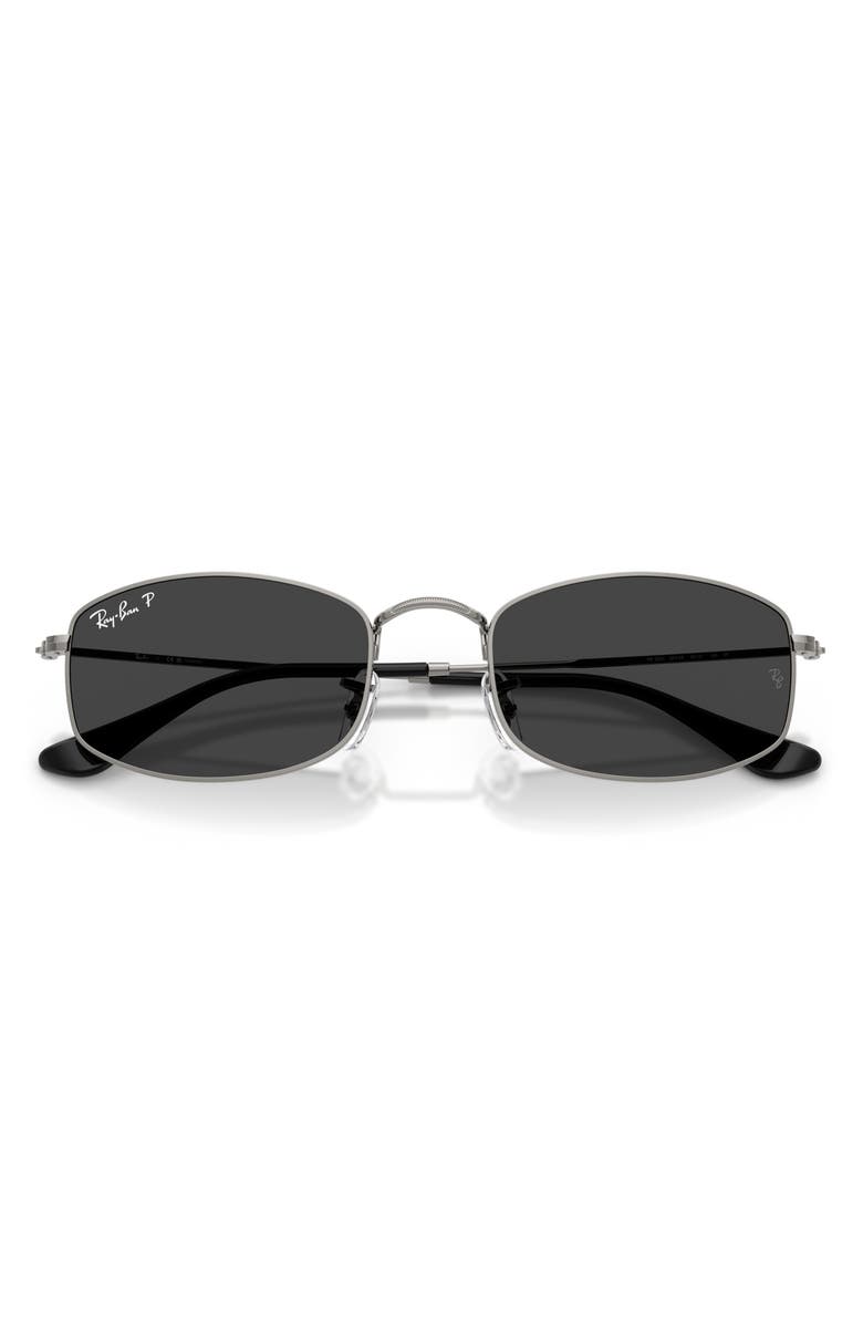 Ray-Ban 52mm Polarized Irregular Sunglasses, Alternate, color, Gunmetal / Polar Black