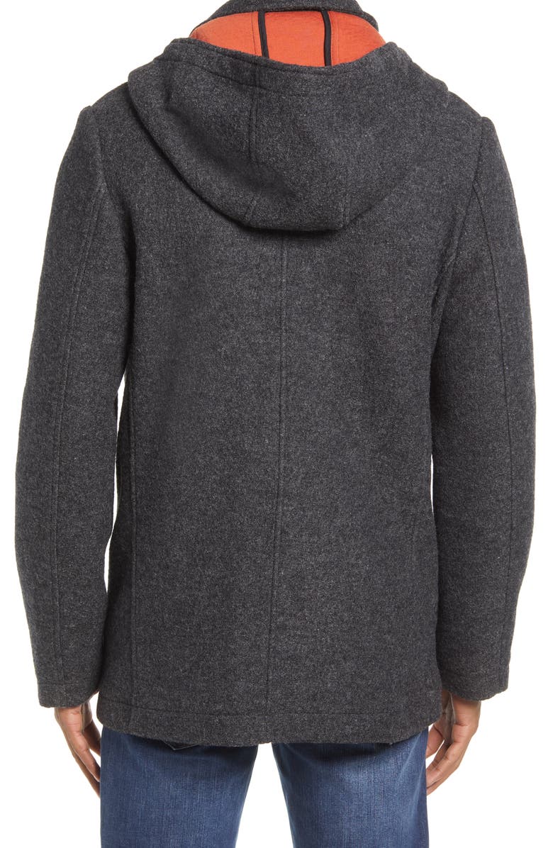 The Normal Brand Balboa City Hooded Peacoat, Alternate, color, Grey