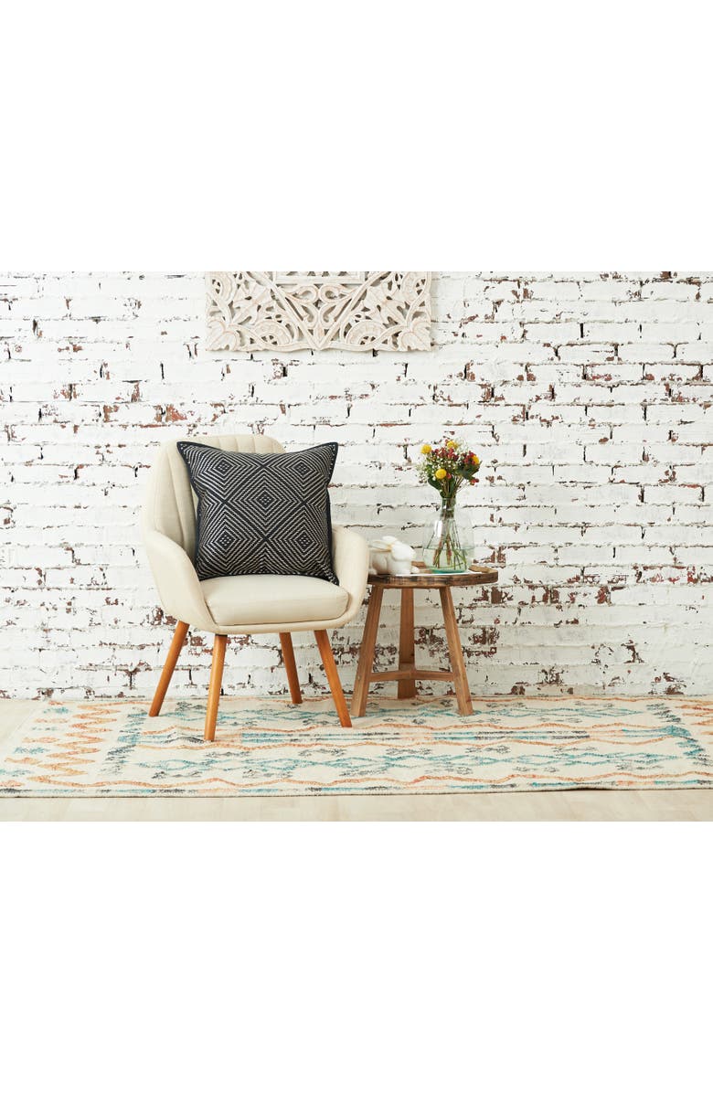 C&F Home Virginia Embroidered Diamond Pattern Cotton Decorative Throw Pillow, Alternate, color, Black