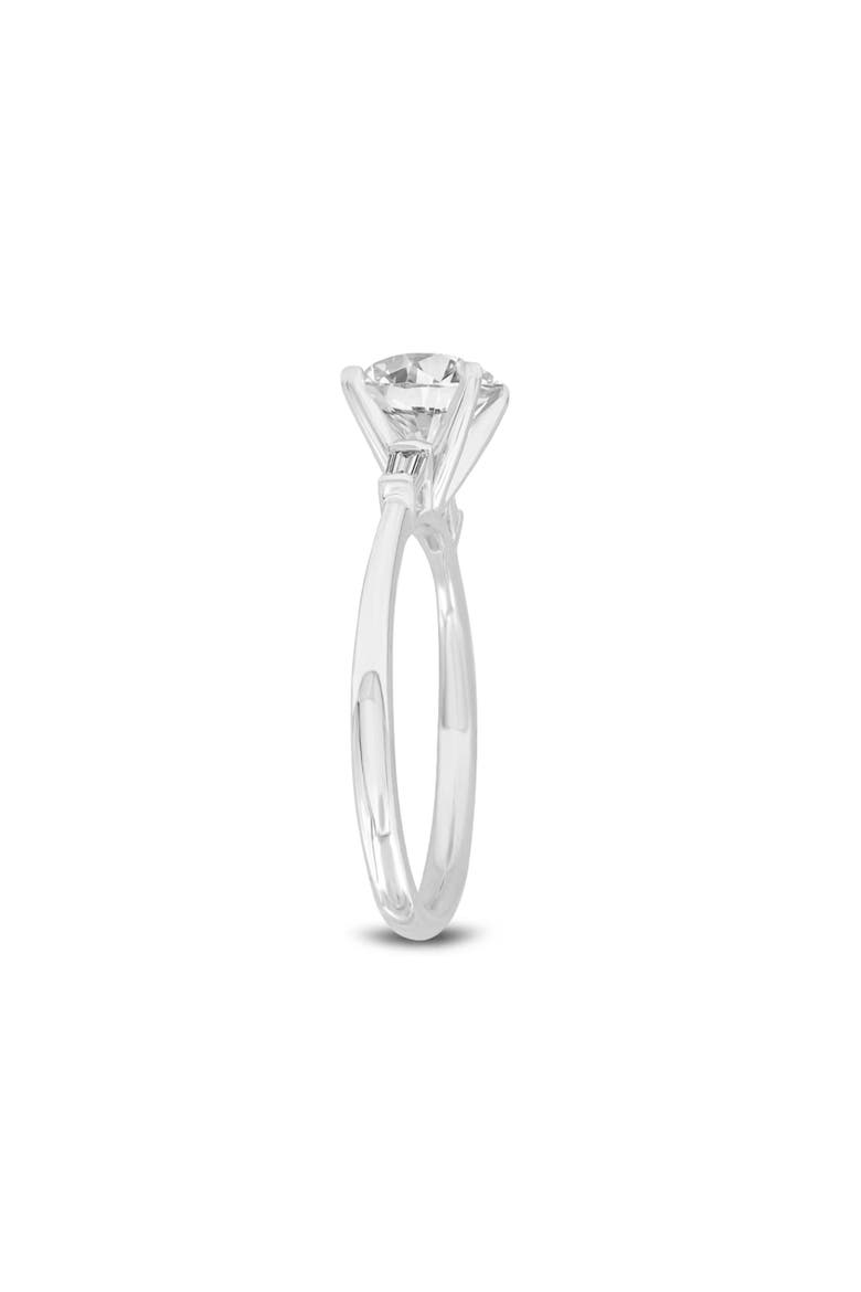 Liora 14K White Gold Round Cut Lab Grown Diamond 3 Stone Engagement Ring - 1.6 ctw, Alternate, color, 14K White Gold