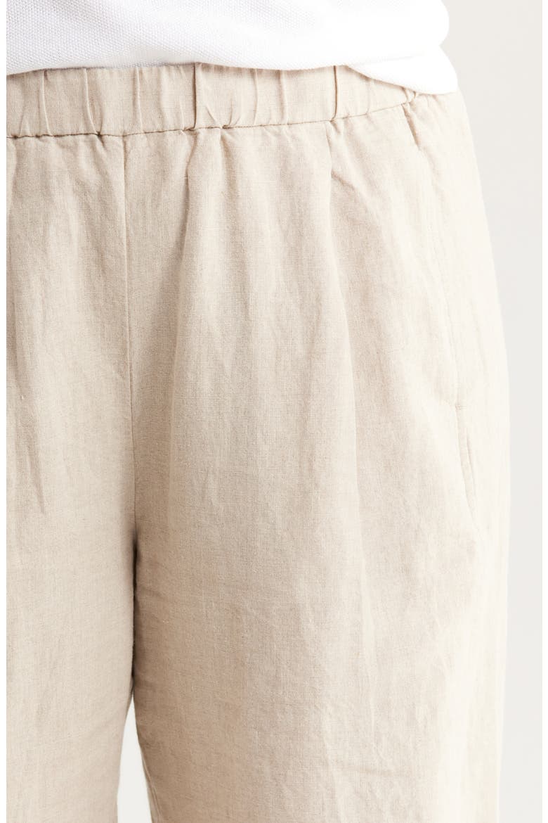 Organic Linen Ankle Lantern Pants, Alternate, color, UNDYED NATURAL