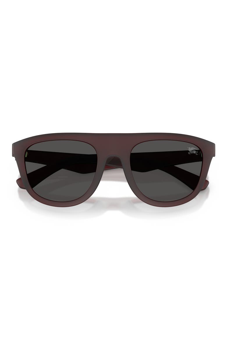55mm Square Sunglasses, Alternate, color, MATTE BORDEAUX / DARK GREY