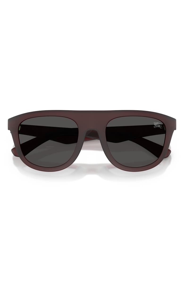 Burberry 55mm Square Sunglasses, Alternate, color, Matte Bordeaux / Dark Grey