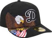 New Era Men's New Era Black Los Angeles Dodgers Americana Bald Eagle Pre-Curved 59FIFTY Fitted Hat