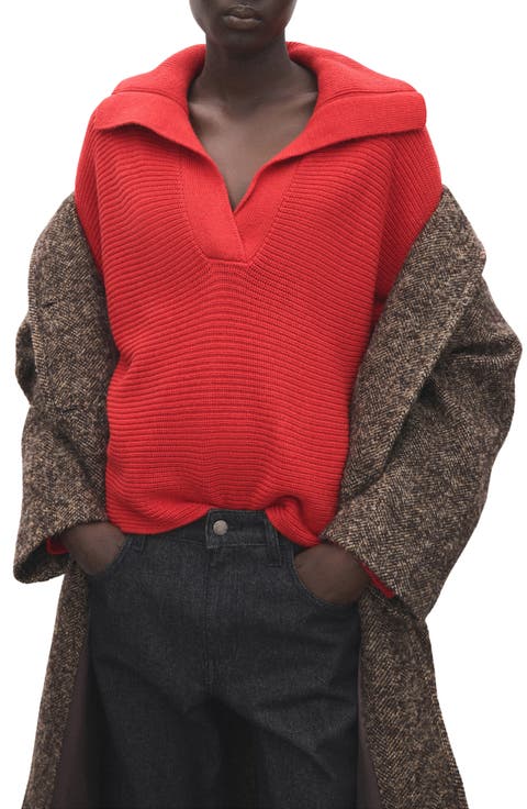 Manzana Dolman Sleeve Polo Sweater