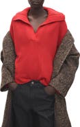MANGO Manzana Dolman Sleeve Polo Sweater