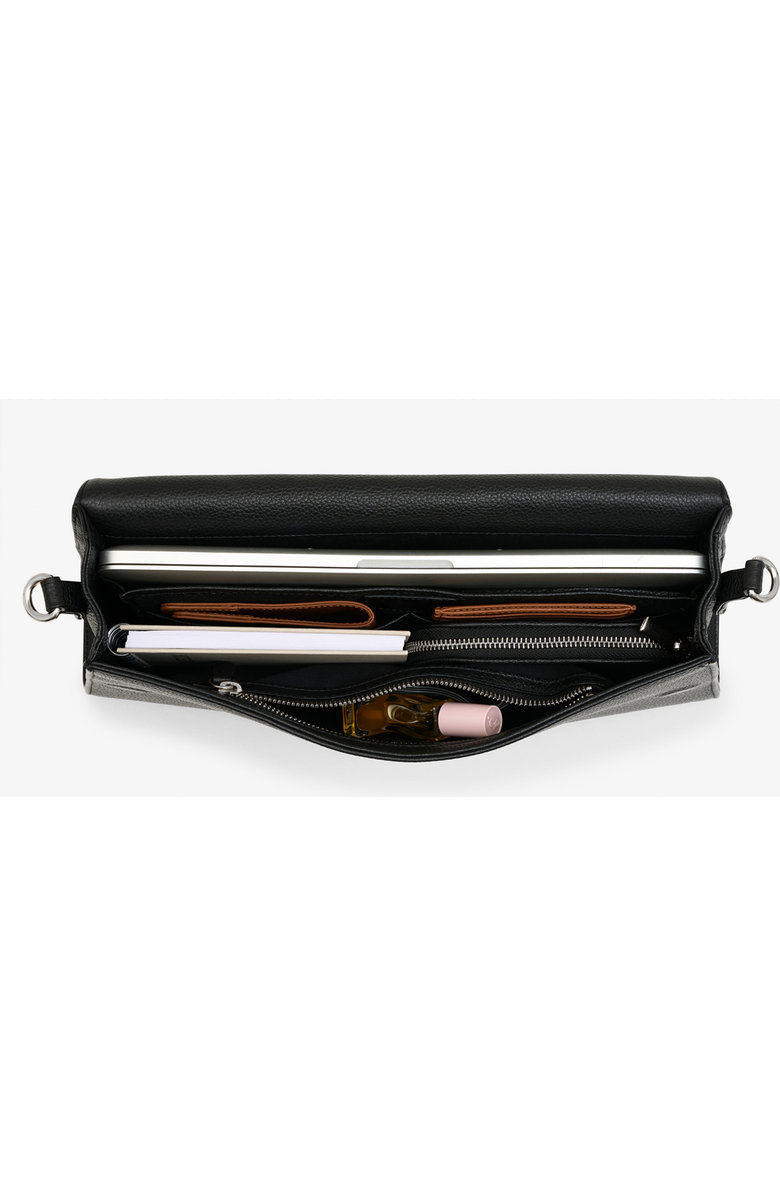 BY BANOO Classic Slim Briefcase, Alternate, color, Black/Silver