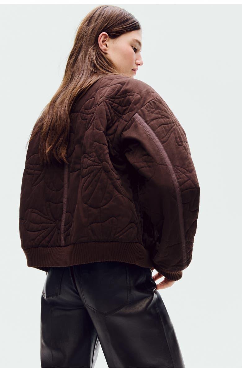 H&M Quilted Bomber Jacket, Alternate, color, 