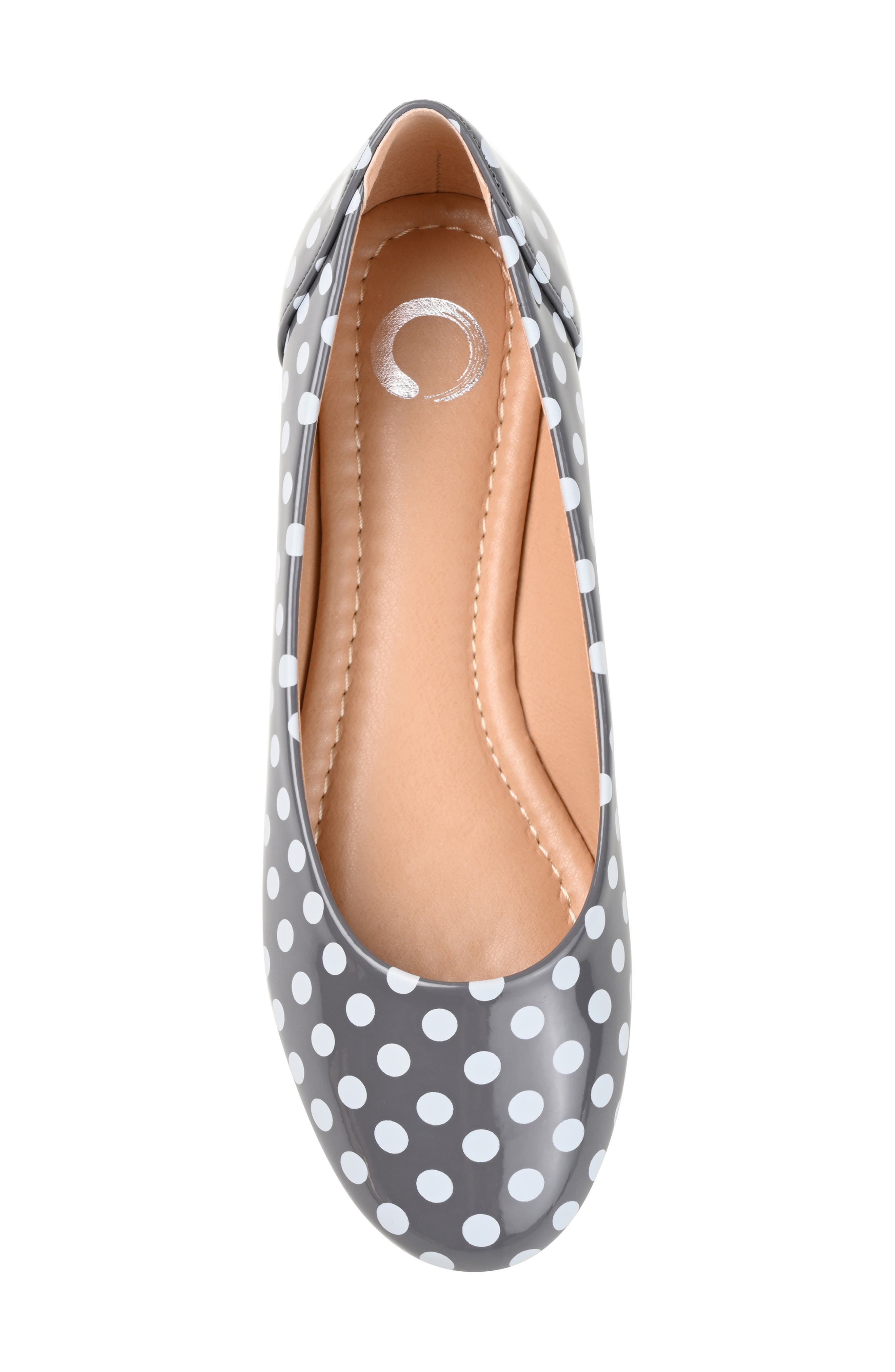 Journee Collection Kavn Ballet Flat - Narrow Width, Alternate, color, White Dot