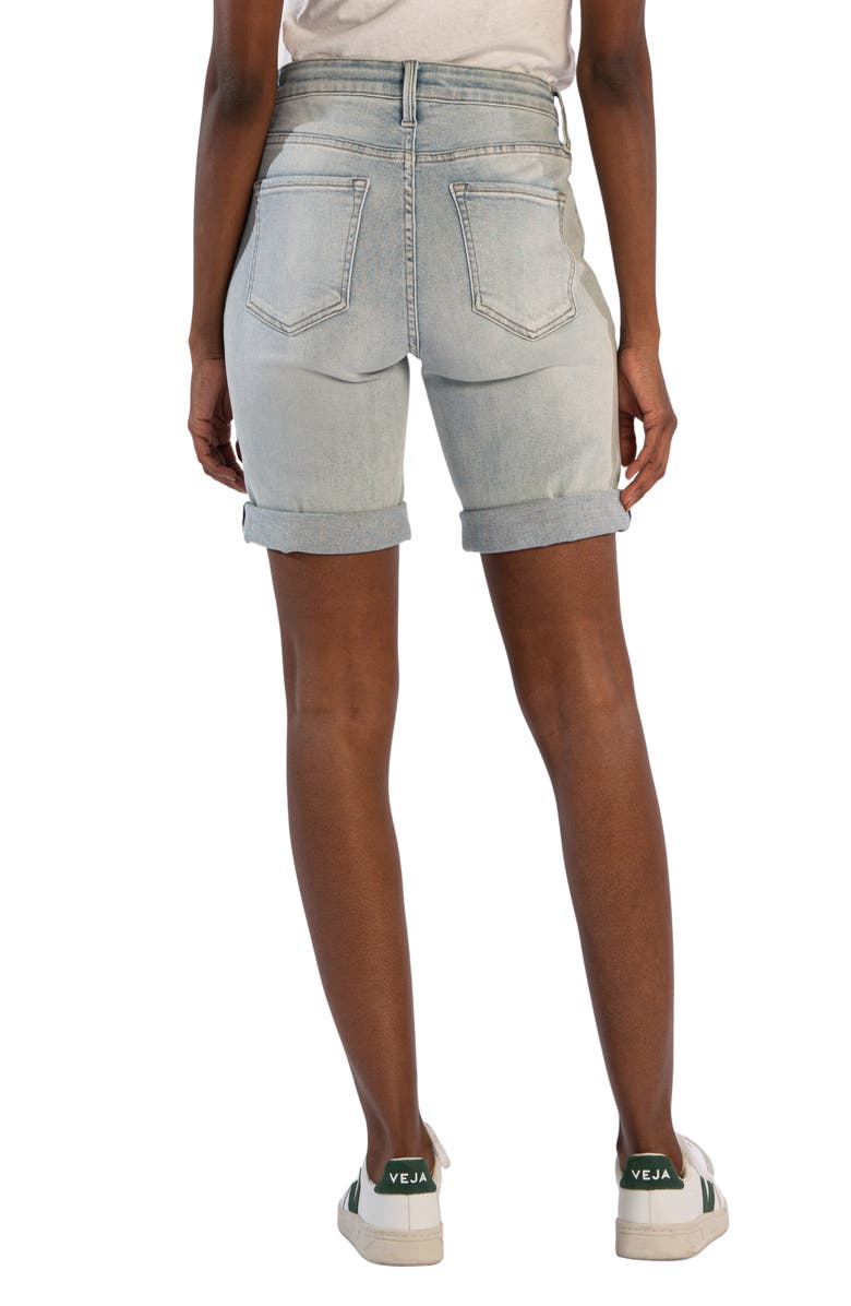KUT from the Kloth Catherine High Waist Cutoff Denim Boyfriend Shorts, Alternate, color,