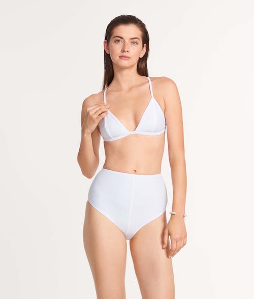 Ansea The Reversible Triangle Top In Black/white