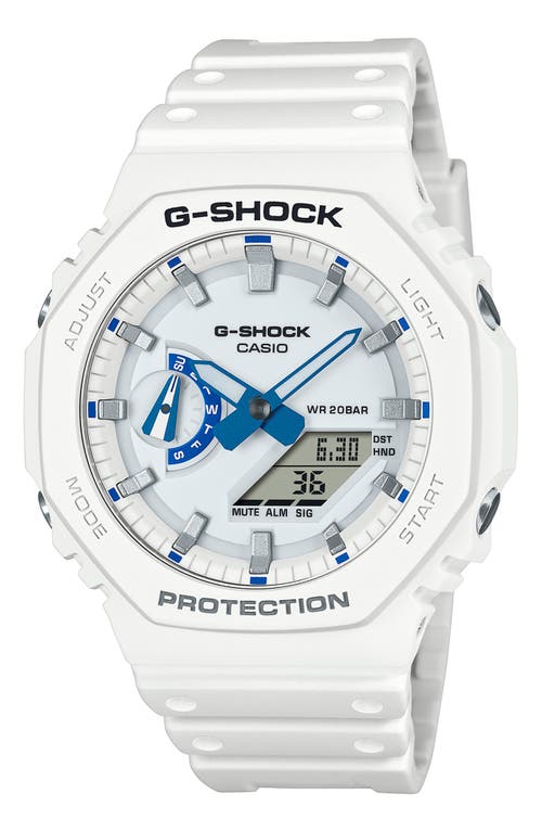 G-shock Men's White Resin Watch, 45.4mm In White